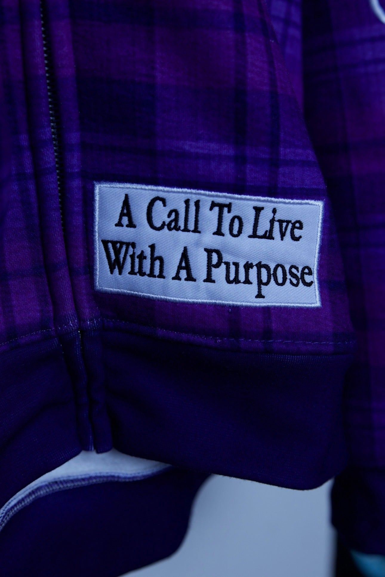 Purple "Plaid" Zip-Up Jacket